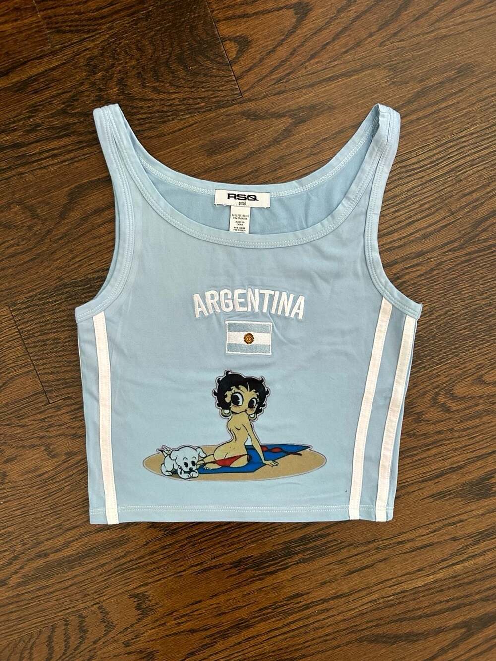 RSQ Argentina Size S Betty Boop Crop Tank Top